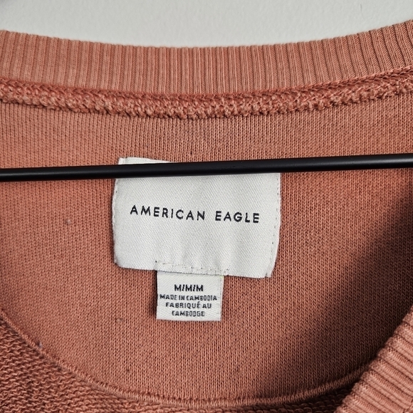American Eagle Short Sleeve Crewneck Sweatshirt Sweater Medium - Picture 5 of 7